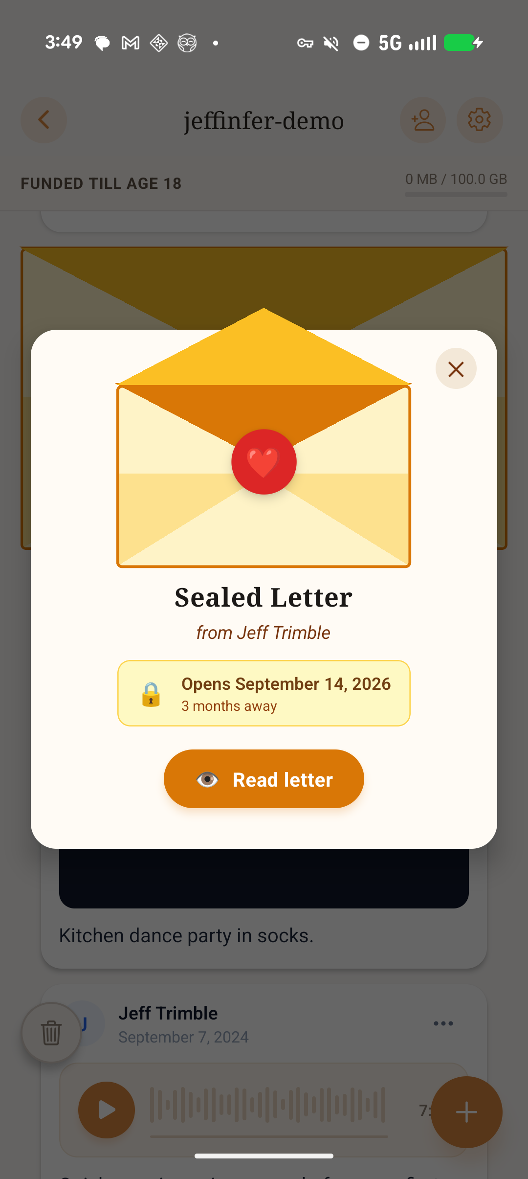 FM2Y app: sealed letters